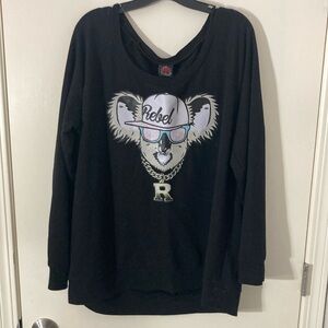 Torrid x Rebel‎ Wilson Limited Edition black Koala sweatshirt Plus size 2X